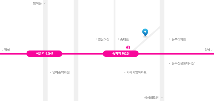 서울 통합 콜 센터 - 8호선 송파역 2번 출구방향
